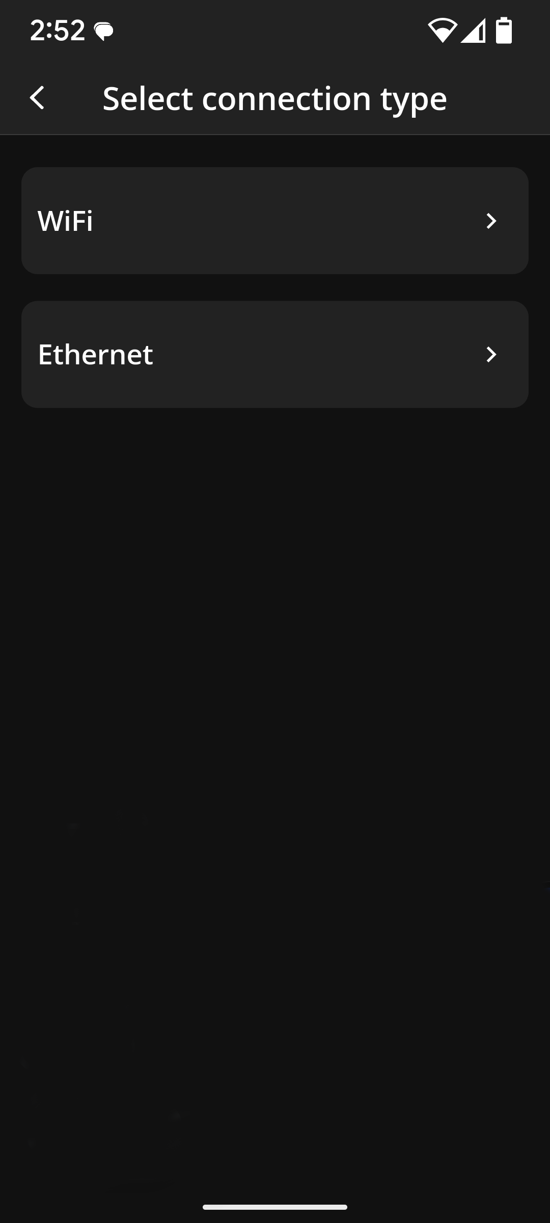 WiFi and Ethernet connection options.